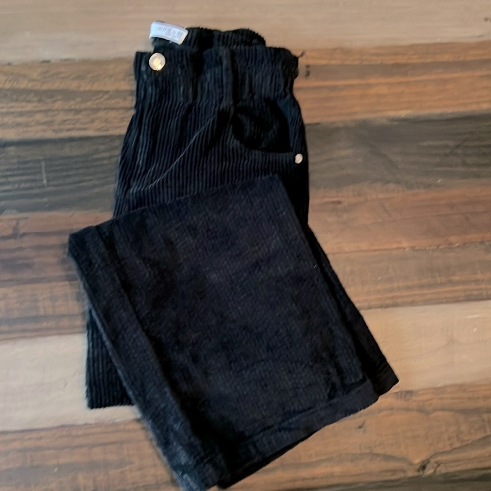 Girls black cordoroy wide leg pants size 11/12